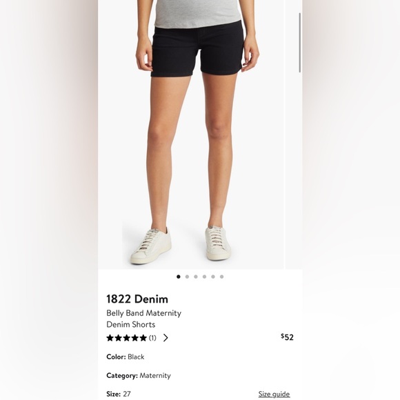 1822 designer maternity denim shorts - Picture 9 of 9